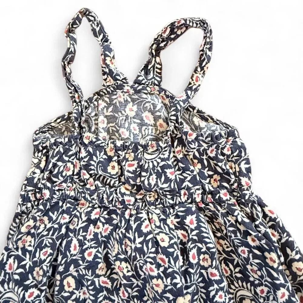 Old Navy white and navy floral print dress size girls 5T